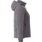 Flint Water Resistant Jacket with Roll-Away Hood for Women Transfer - Steel Grey - Right Side