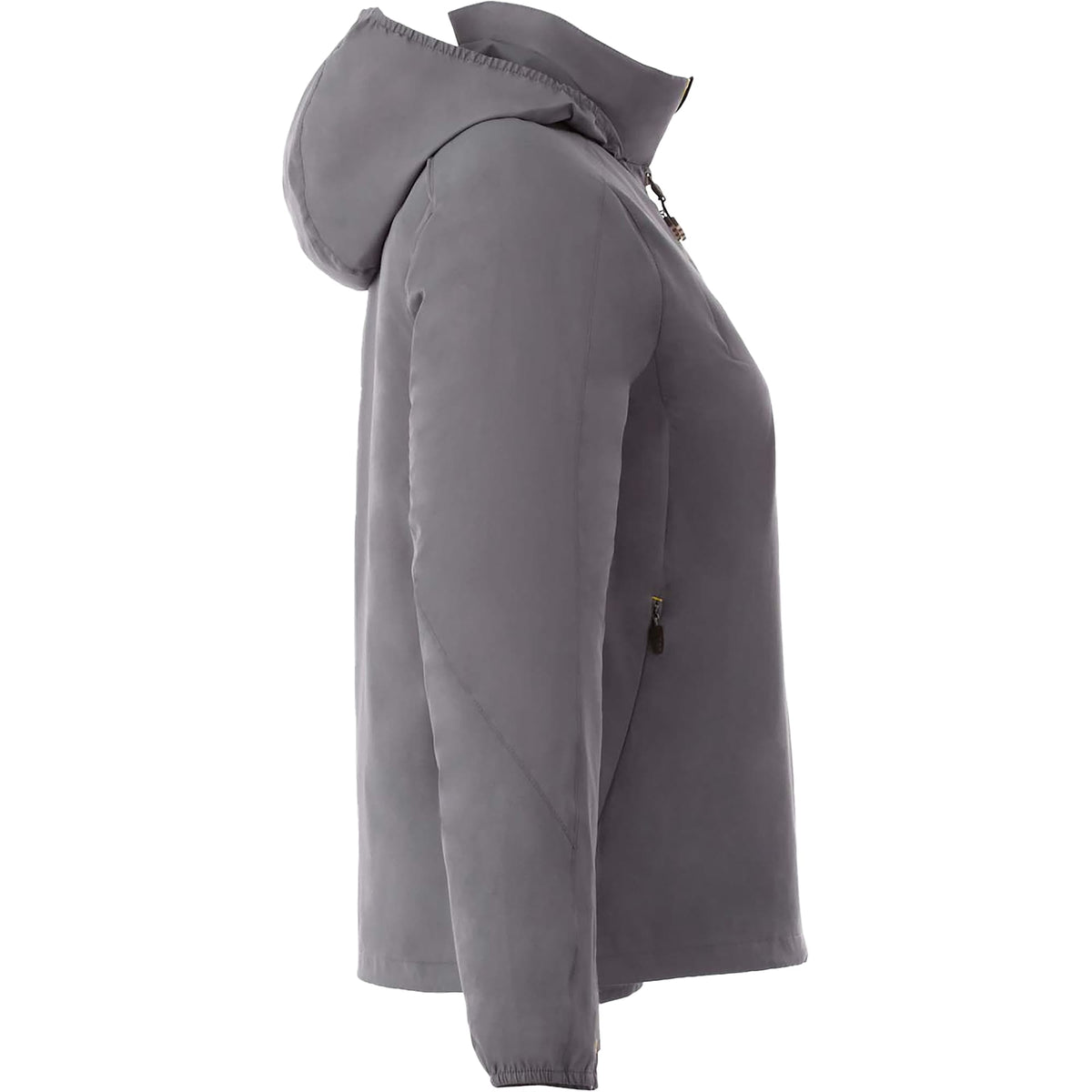 Flint Water Resistant Jacket with Roll-Away Hood for Women Transfer - Steel Grey - Right Side