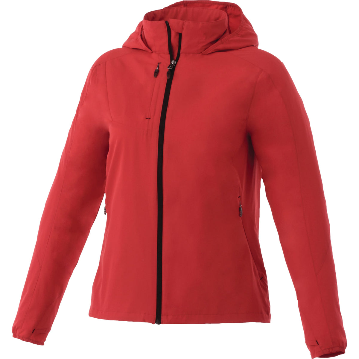 Flint Water Resistant Jacket with Roll-Away Hood for Women Transfer - Team Red - Front Flat