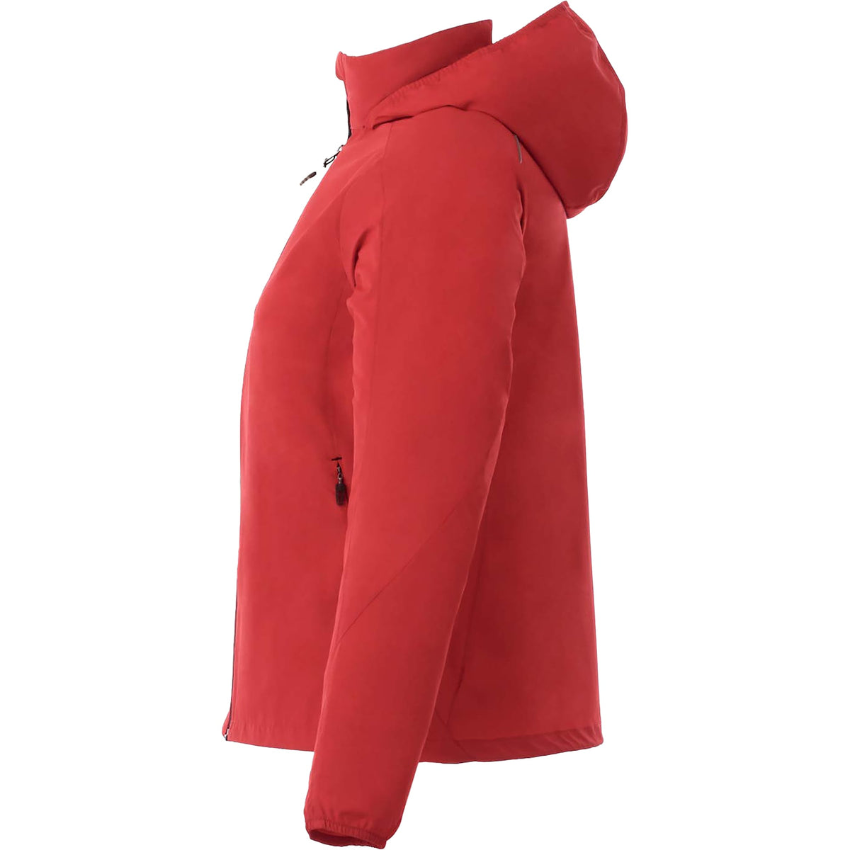 Flint Water Resistant Jacket with Roll-Away Hood for Women Transfer - Team Red - Left Side