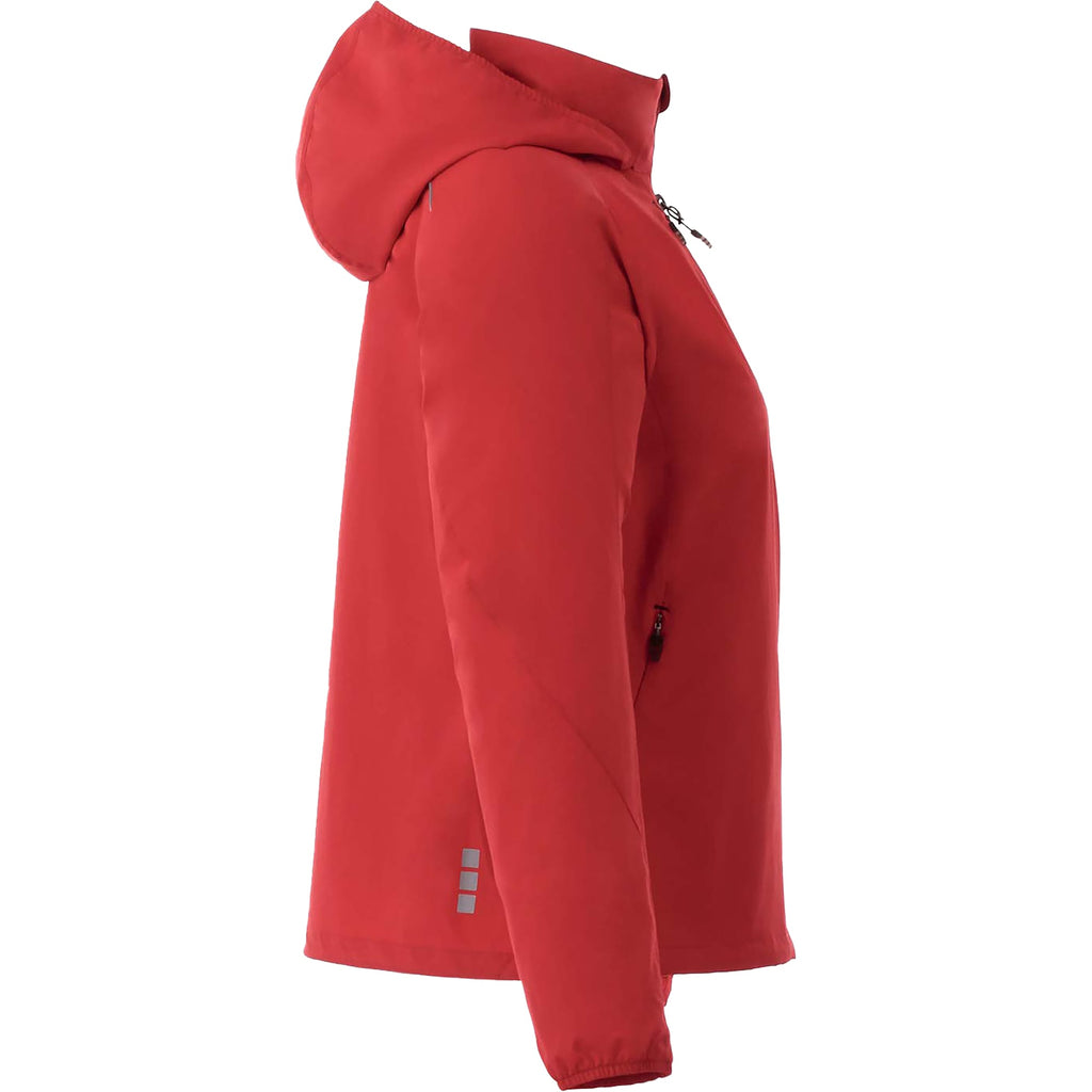 Flint Water Resistant Jacket with Roll-Away Hood for Women Transfer - Team Red - Right Side