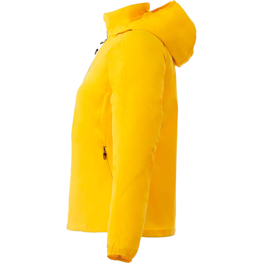 Flint Water Resistant Jacket with Roll-Away Hood for Women Transfer - Yellow - Left Side