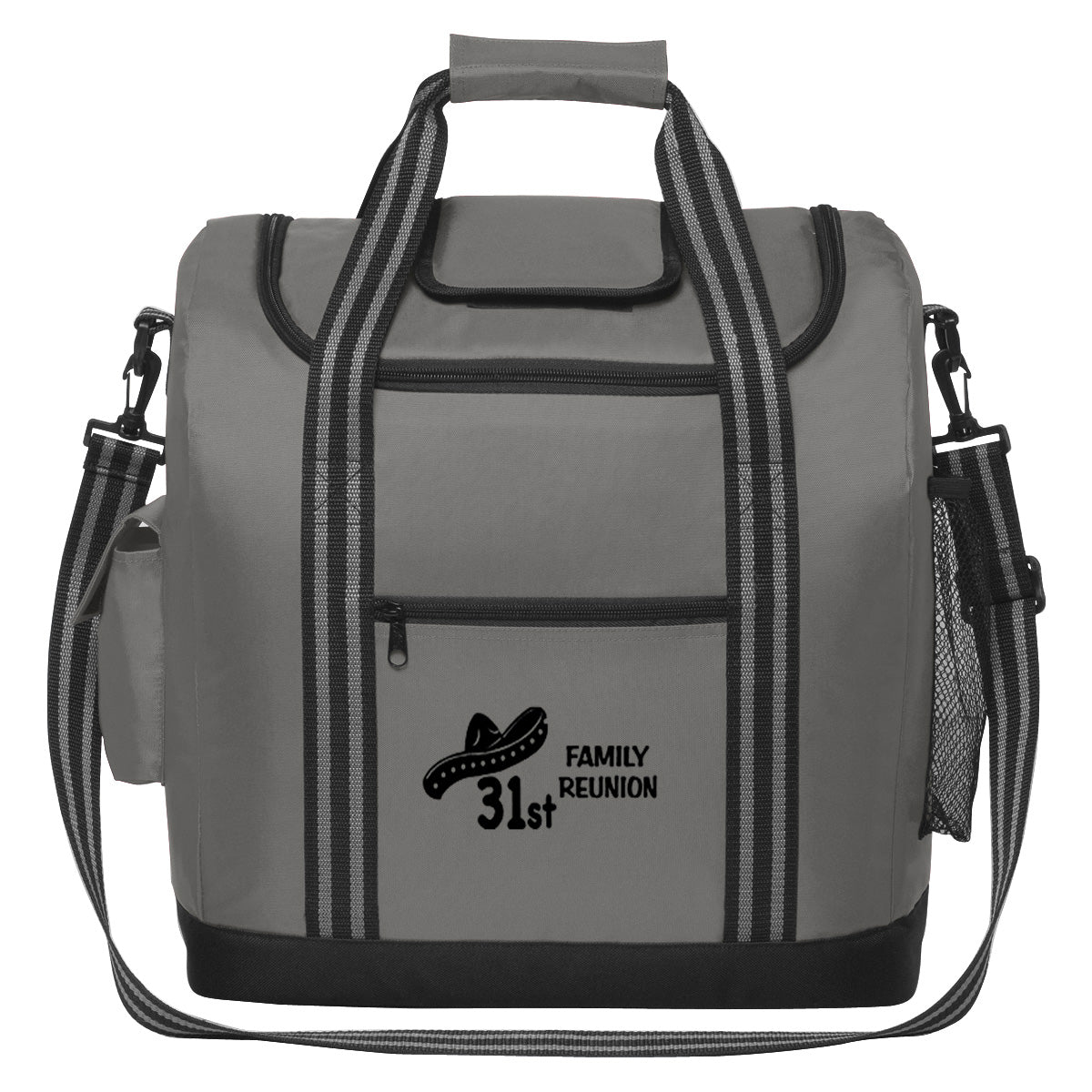 Flip Flap Cooler Bag for 28 Cans - Gray - Silk Screen