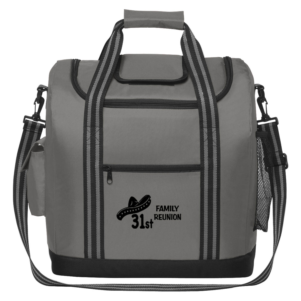 Flip Flap Cooler Bag for 28 Cans - Gray - Silk Screen