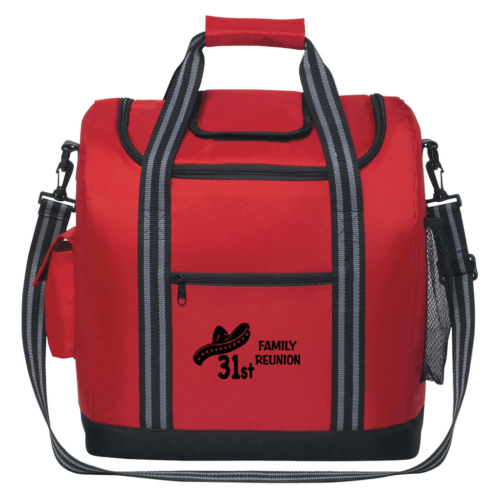 Flip Flap Cooler Bag for 28 Cans - Red - Silk Screen