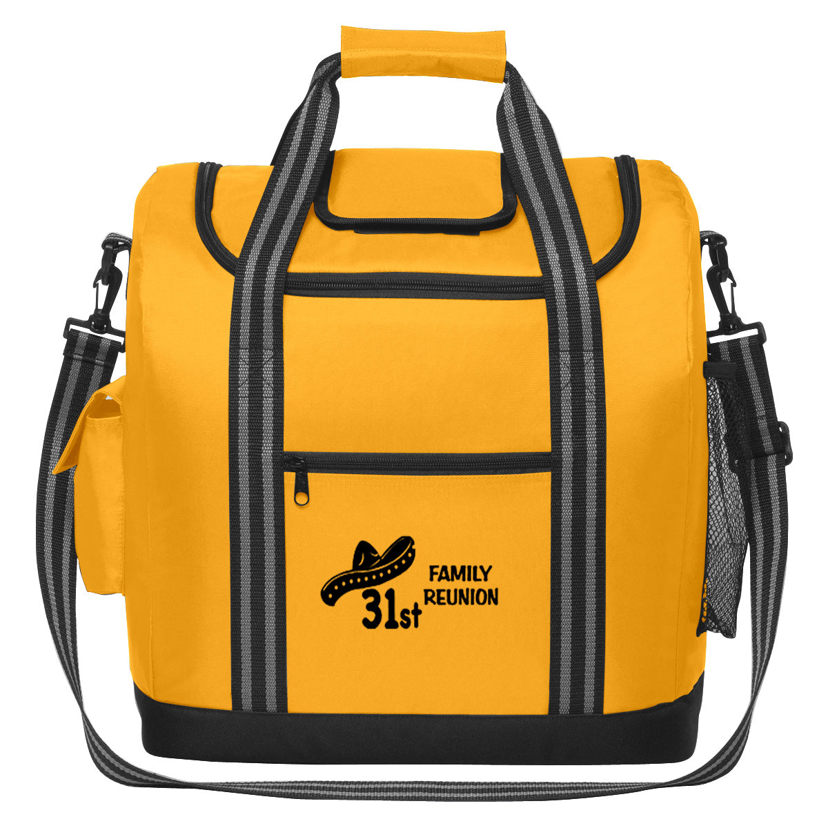 Flip Flap Cooler Bag for 28 Cans - Yellow - Silk Screen
