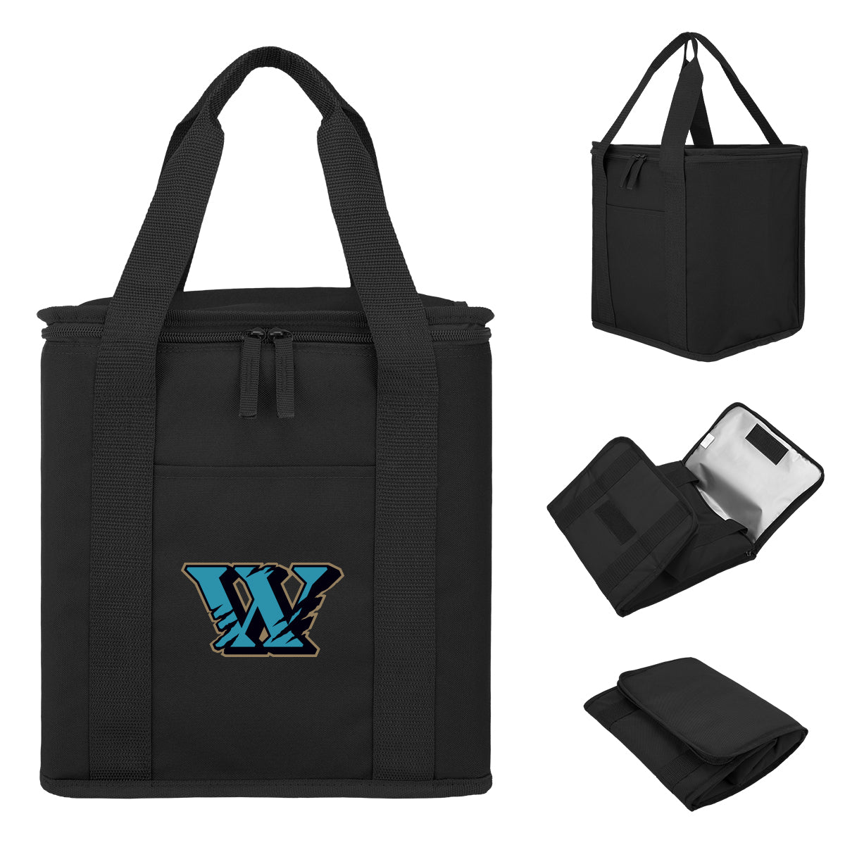 Flip N Chill Foldable Cooler Bag for 24 Cans - Black - Colorbrite