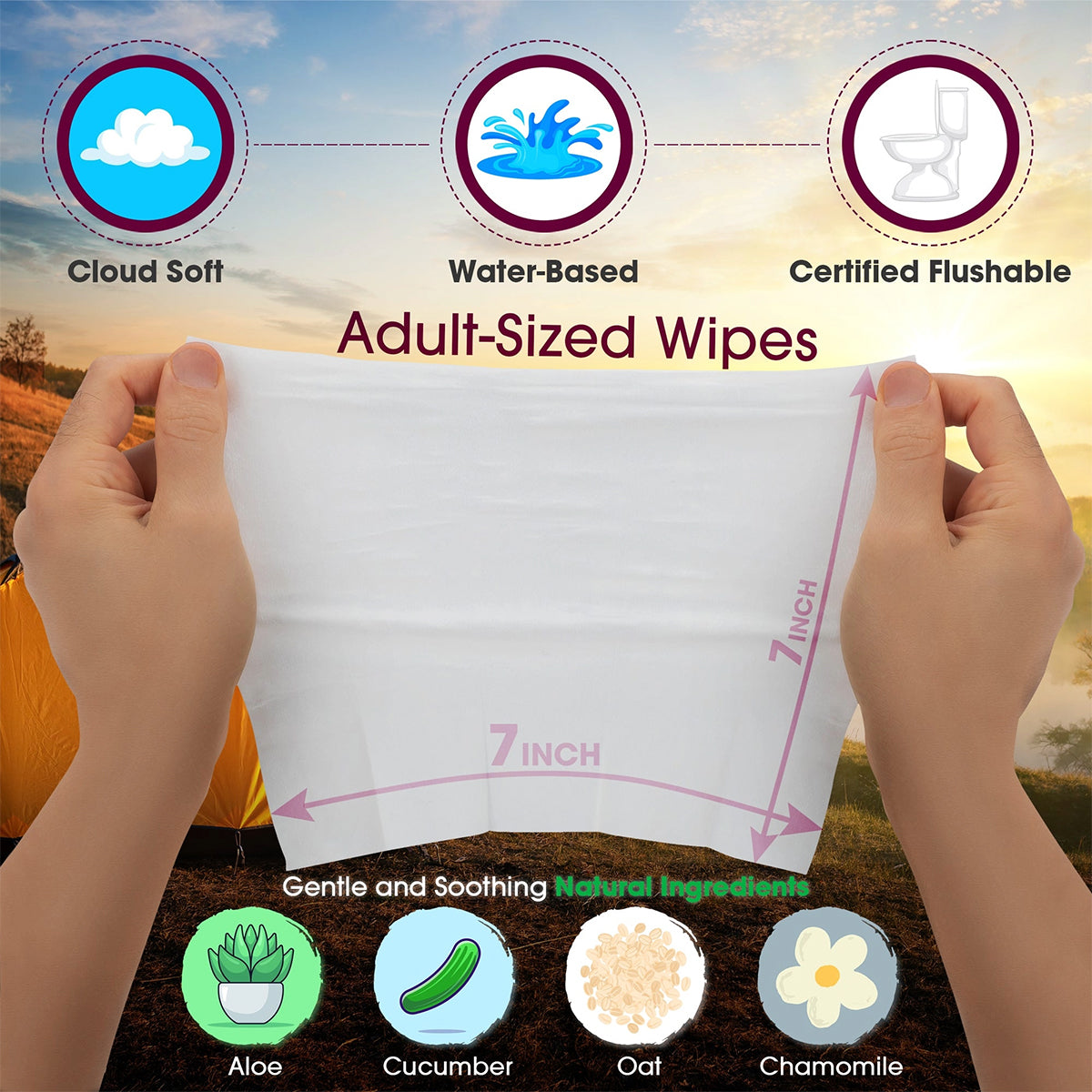 Flushable Wipes, Butt Napkins - Features
