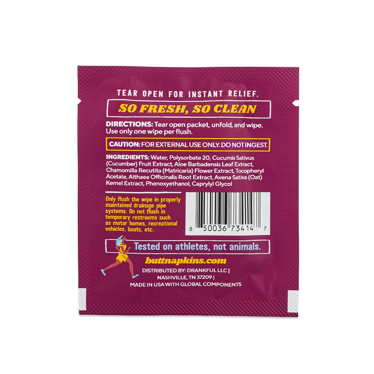 Flushable Wipes, Butt Napkins - Individual_Wipe_Back