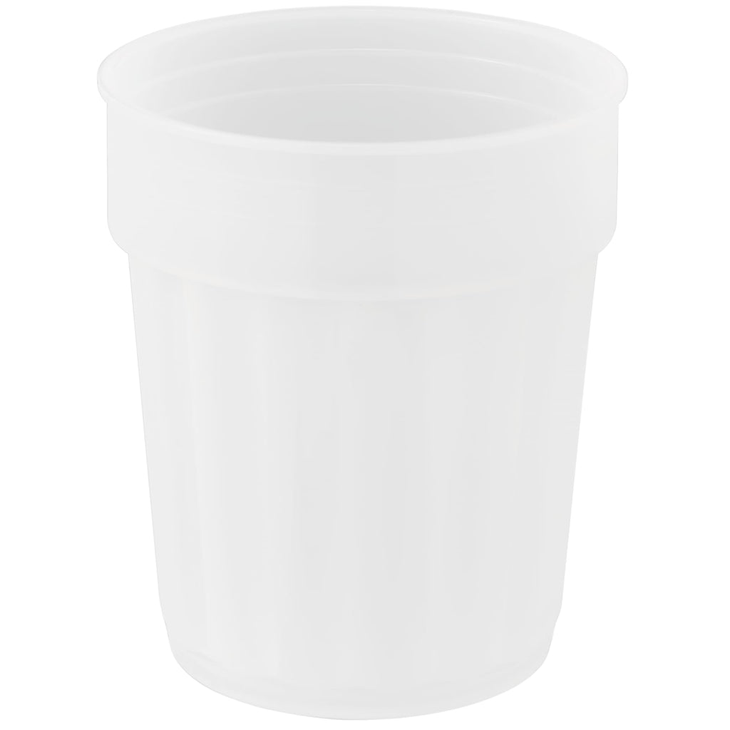 Fluted Plastic Stadium Cup, 16 oz - Frost - Back