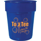 Fluted Plastic Stadium Cup, 16 oz - Navy - Front