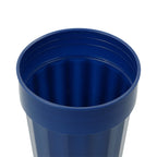 Fluted Plastic Stadium Cup, 16 oz - Navy - Right Angle