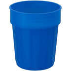 Fluted Plastic Stadium Cup, 16 oz - Translucent Blue - Back