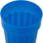Fluted Plastic Stadium Cup, 16 oz - Translucent Blue - Top