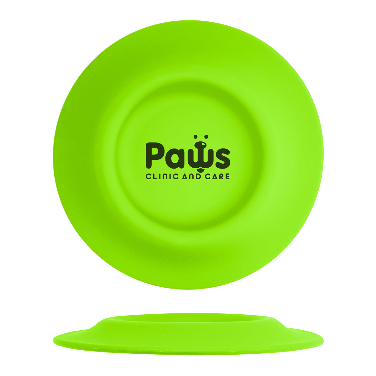 Flying Disc That Doubles as a Pet Bowl - Lime Green - Silk Screen