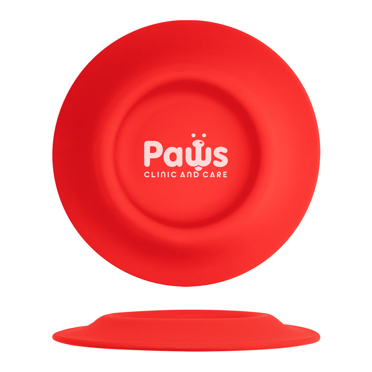 Flying Disc That Doubles as a Pet Bowl - Red - Silk Screen