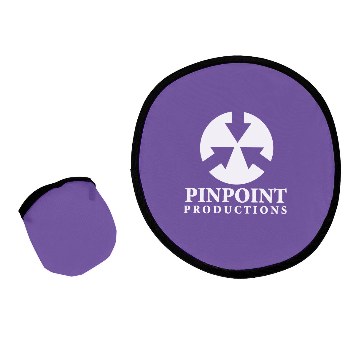 Flying Disc with Matching Pouch, 10 Inch - Purple - Silk Screen
