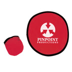 Flying Disc with Matching Pouch, 10 Inch - Red - Silk Screen