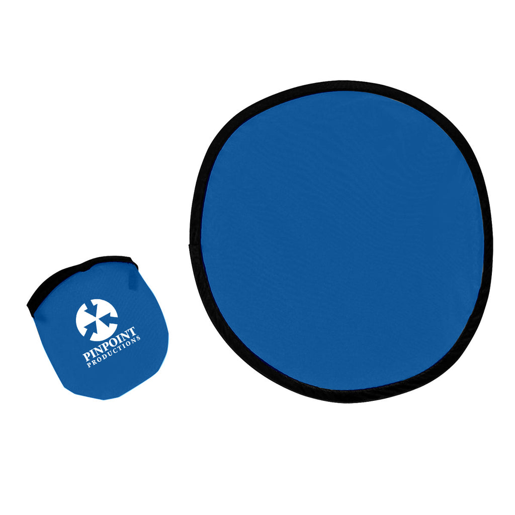Flying Disc with Matching Pouch, 10 Inch - Royal Blue - Silk Screen