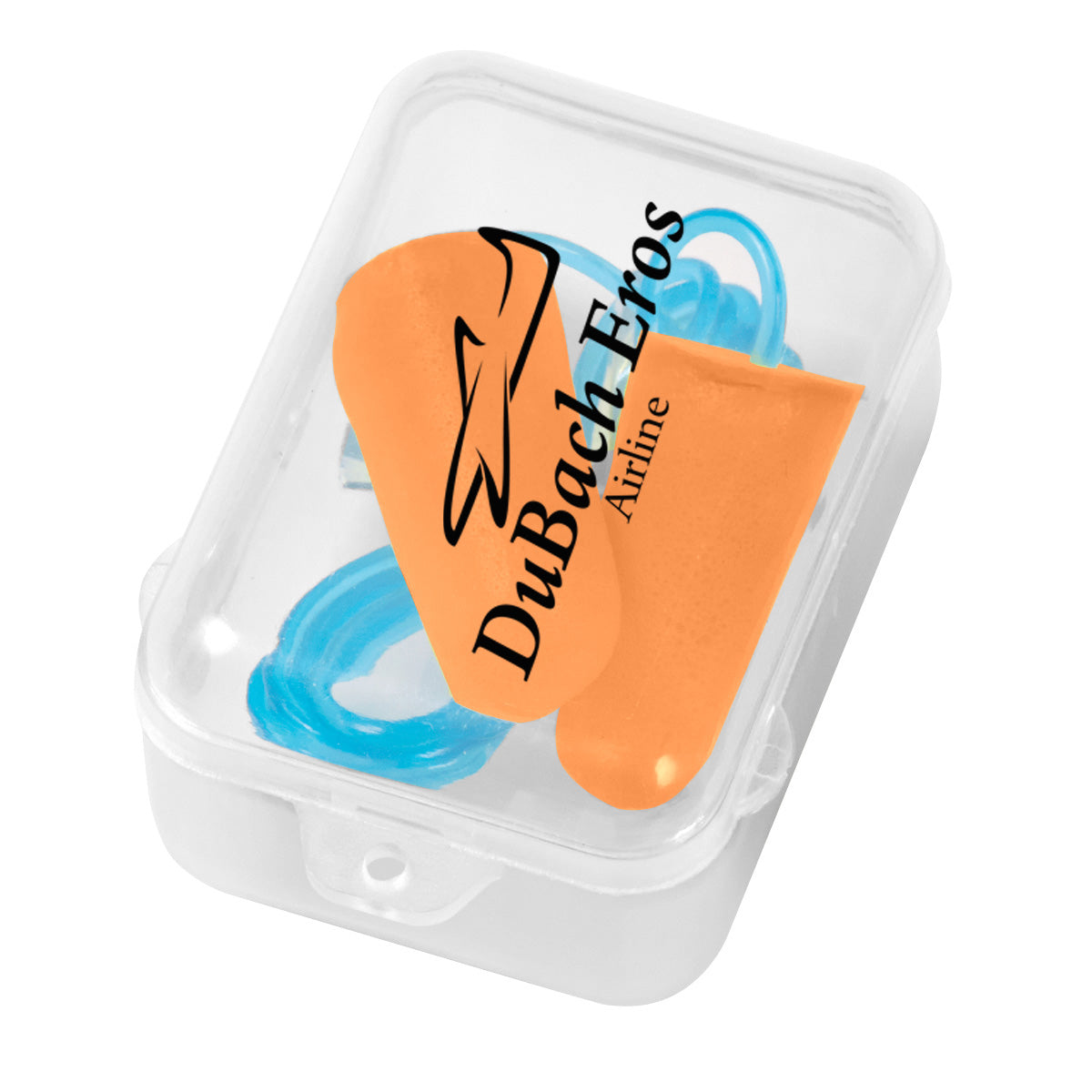 Foam Ear Plug Set in a Case - Orange - Silk Screen