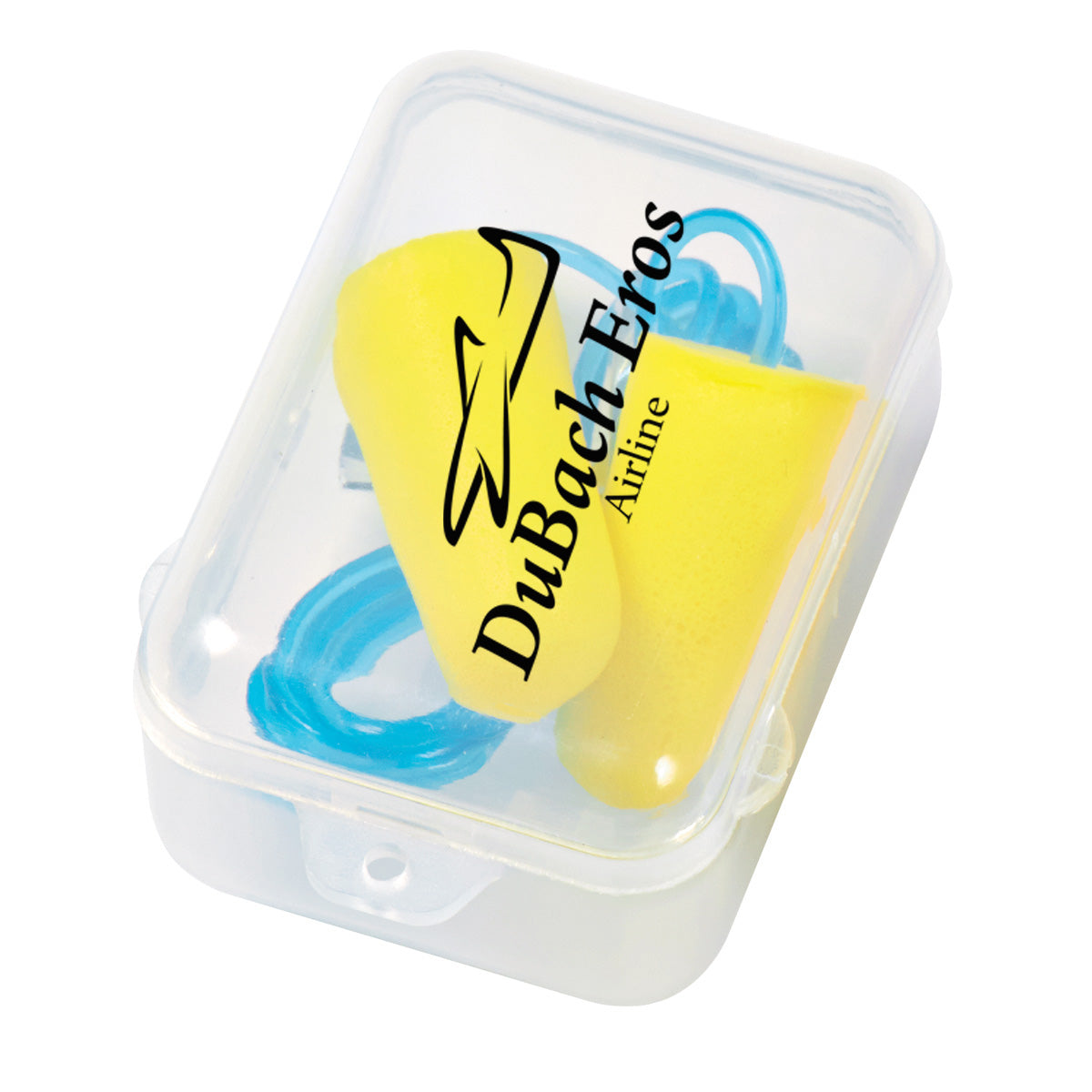 Foam Ear Plug Set in a Case - Yellow - Silk Screen