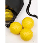 Foam Practice Golf Balls in a Mesh Bag, 9 Pack Transfer - Yellow - Detail