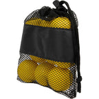 Foam Practice Golf Balls in a Mesh Bag, 9 Pack Transfer - Yellow - Left Angle