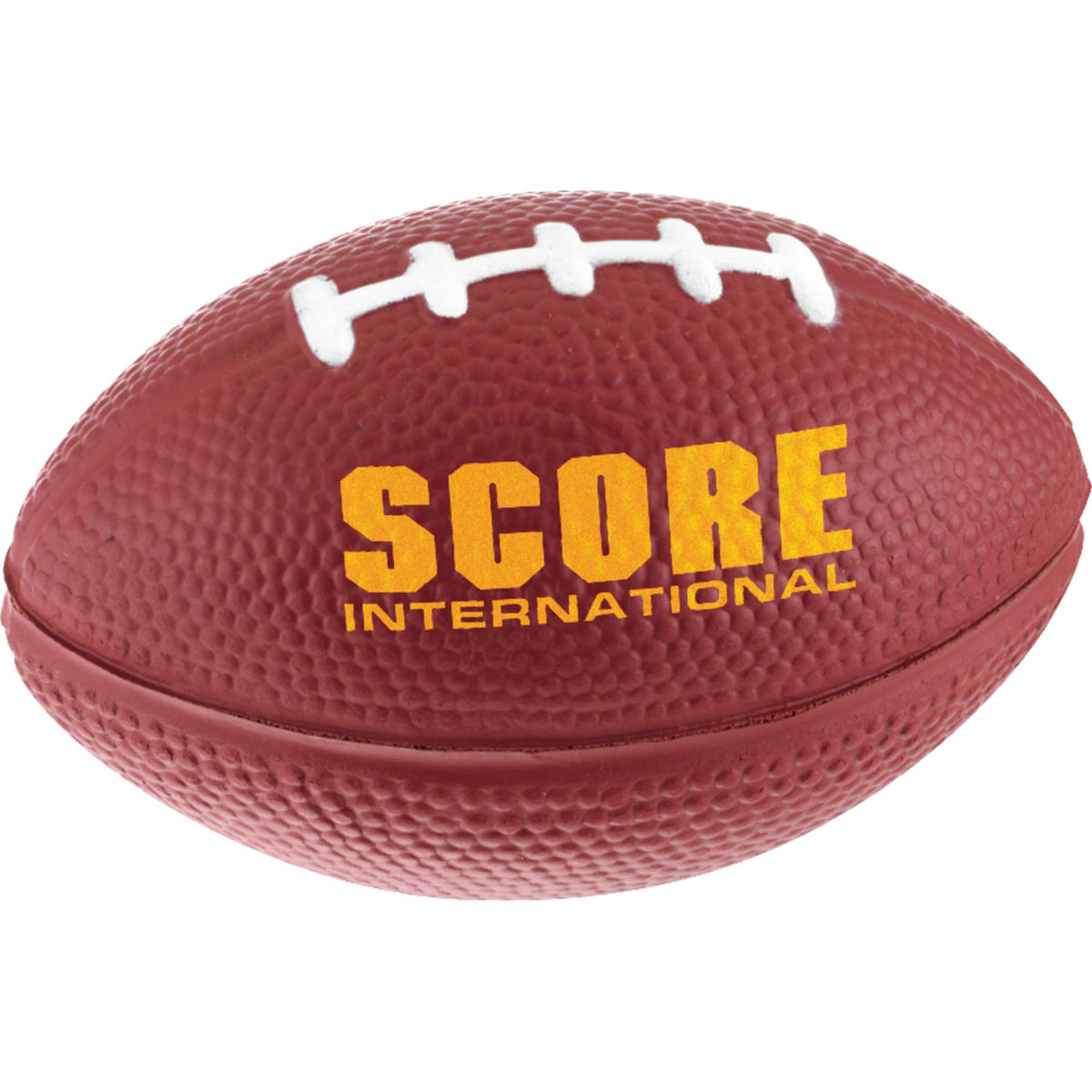 Foam Stress Reliever Shaped Like a Football, 3.5 Inches - Brown - Front