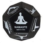 Foam Yoga Pose Dice, 12 Sided - Black - Back