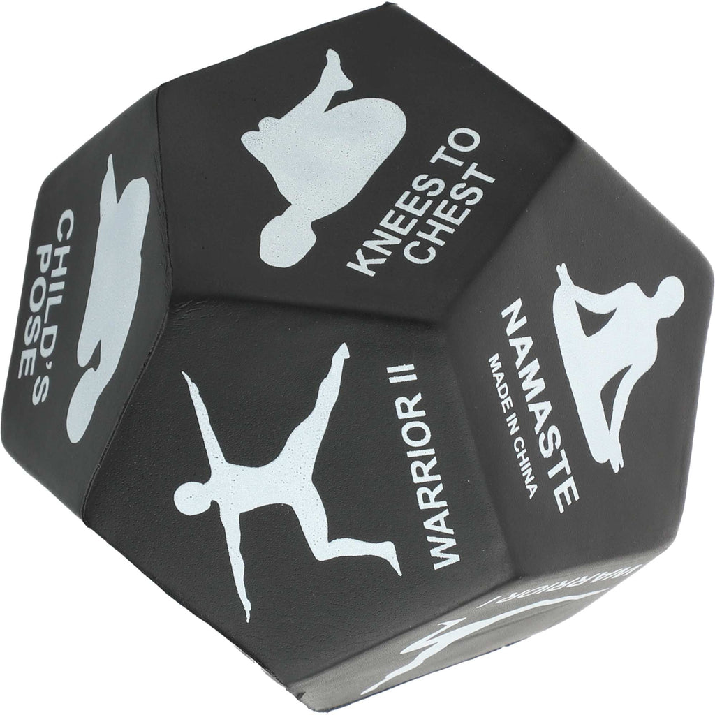 Foam Yoga Pose Dice, 12 Sided - Black - Front 2