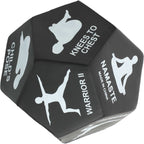 Foam Yoga Pose Dice, 12 Sided - Black - Front 2