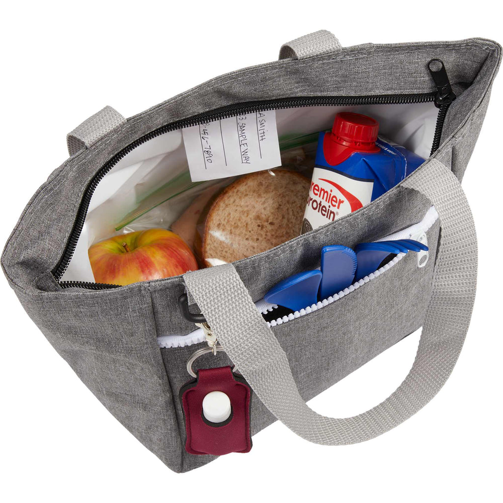 Focus Recycled Lunch Cooler with D-Ring, 6 Cans - Graphite - Detail