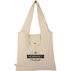 Fold-Away Organic Cotton Tote, 8 oz - Natural - Front