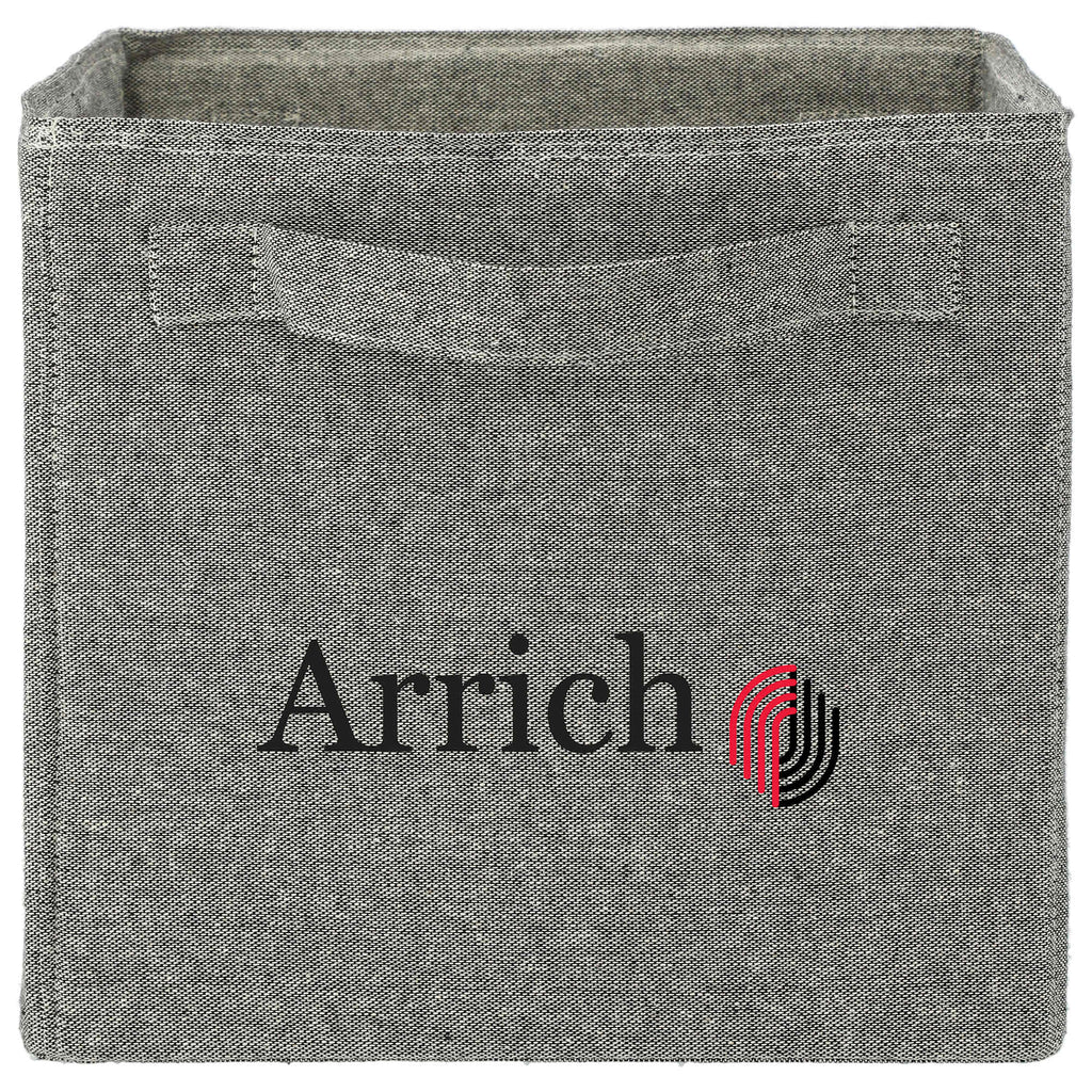 Fold-Flat Recycled Cotton Storage Cube Transfer - Natural - Front