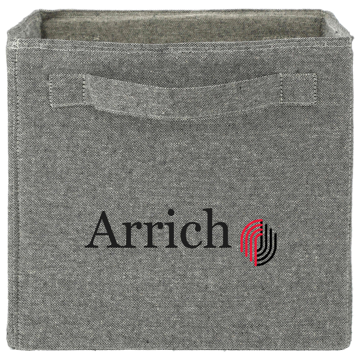 Fold-Flat Recycled Cotton Storage Cube Transfer - Natural - Front