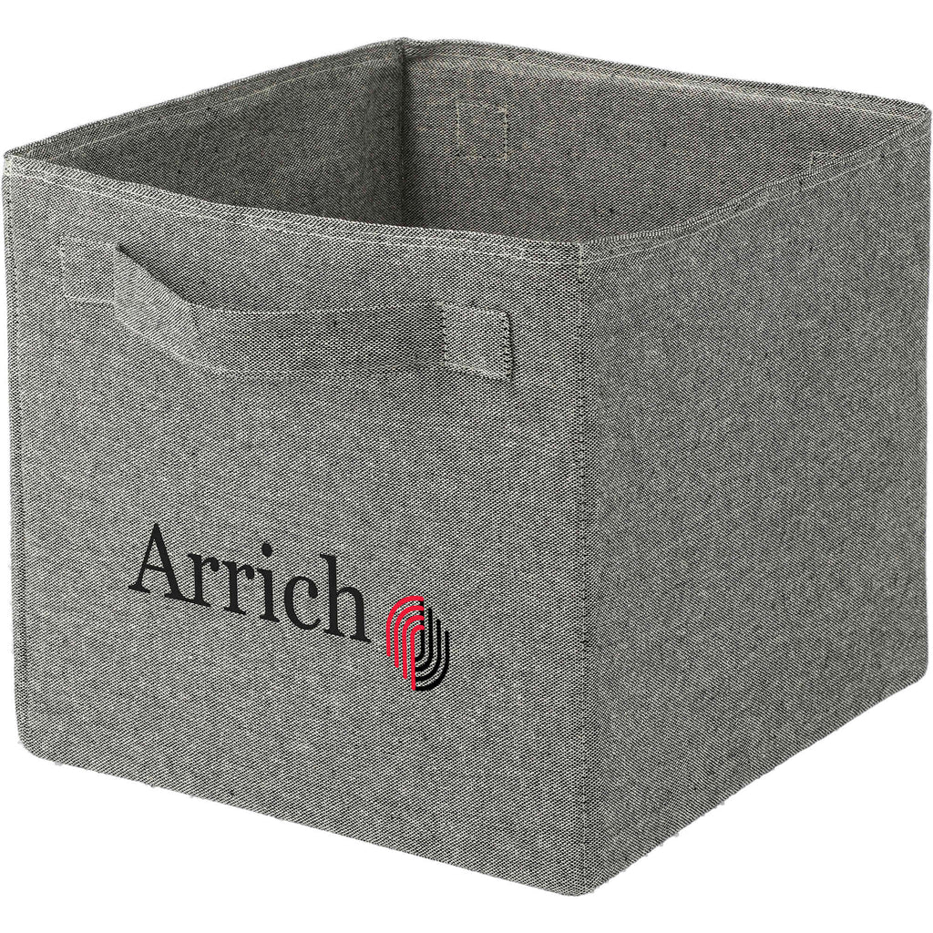 Fold-Flat Recycled Cotton Storage Cube Transfer - Natural - Left Angle