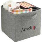 Fold-Flat Recycled Cotton Storage Cube Transfer - Natural - Right Angle 3