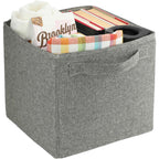 Fold-Flat Recycled Cotton Storage Cube Transfer - Natural - Right Angle 6