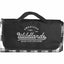 Fold Up Fleece Picnic Blanket with Carry Handle, 47 x 52 Inches - Black - Front