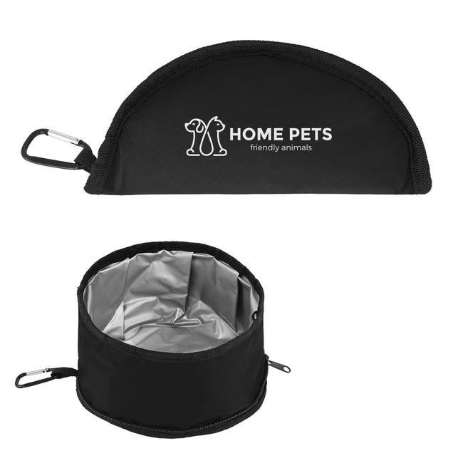 Foldable Dog Food Bowl with Carabiner