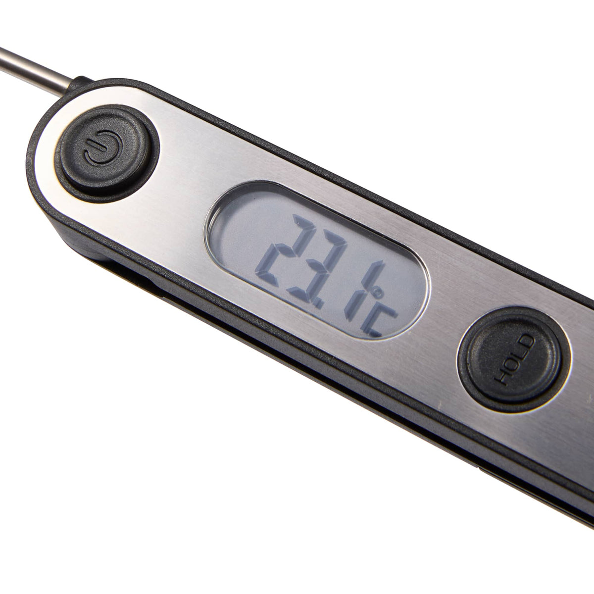 Foldable Food Thermometer with Stainless Probe - Steel - Detail