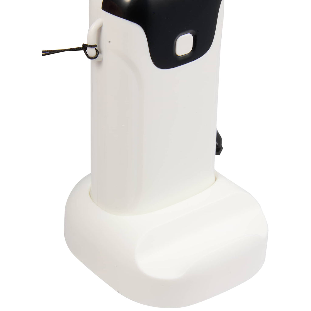 Foldable Rechargeable Personal Fan with Phone Holder Full Color - White - Detail Right Angle