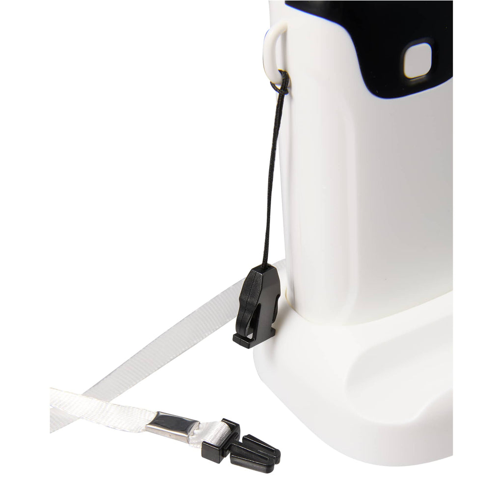 Foldable Rechargeable Personal Fan with Phone Holder Full Color - White - Right Angle 4