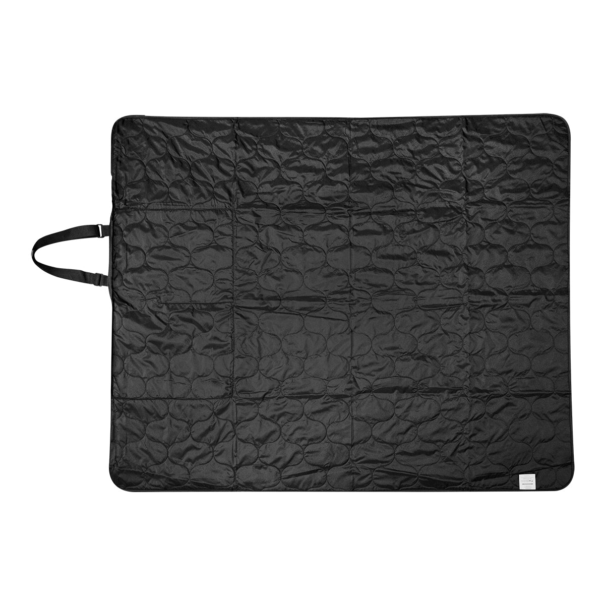 Foldaway Blanket in Recycled PET - Black - Flat