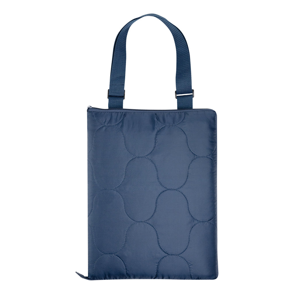 Foldaway Blanket in Recycled PET - Navy - Back