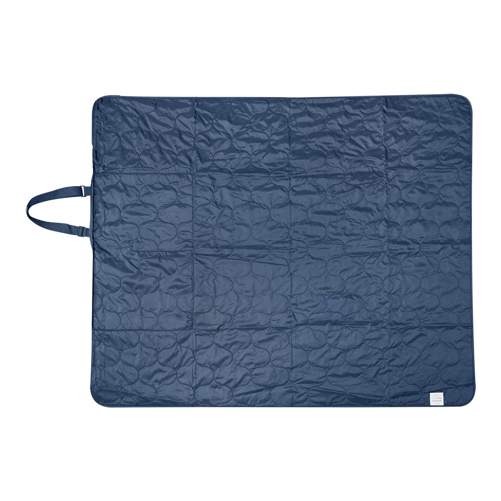 Foldaway Blanket in Recycled PET - Navy - Flat