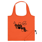 Foldaway Tote Bag, Recycled - Orange - Silk Screen