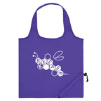 Foldaway Tote Bag, Recycled - Purple - Silk Screen
