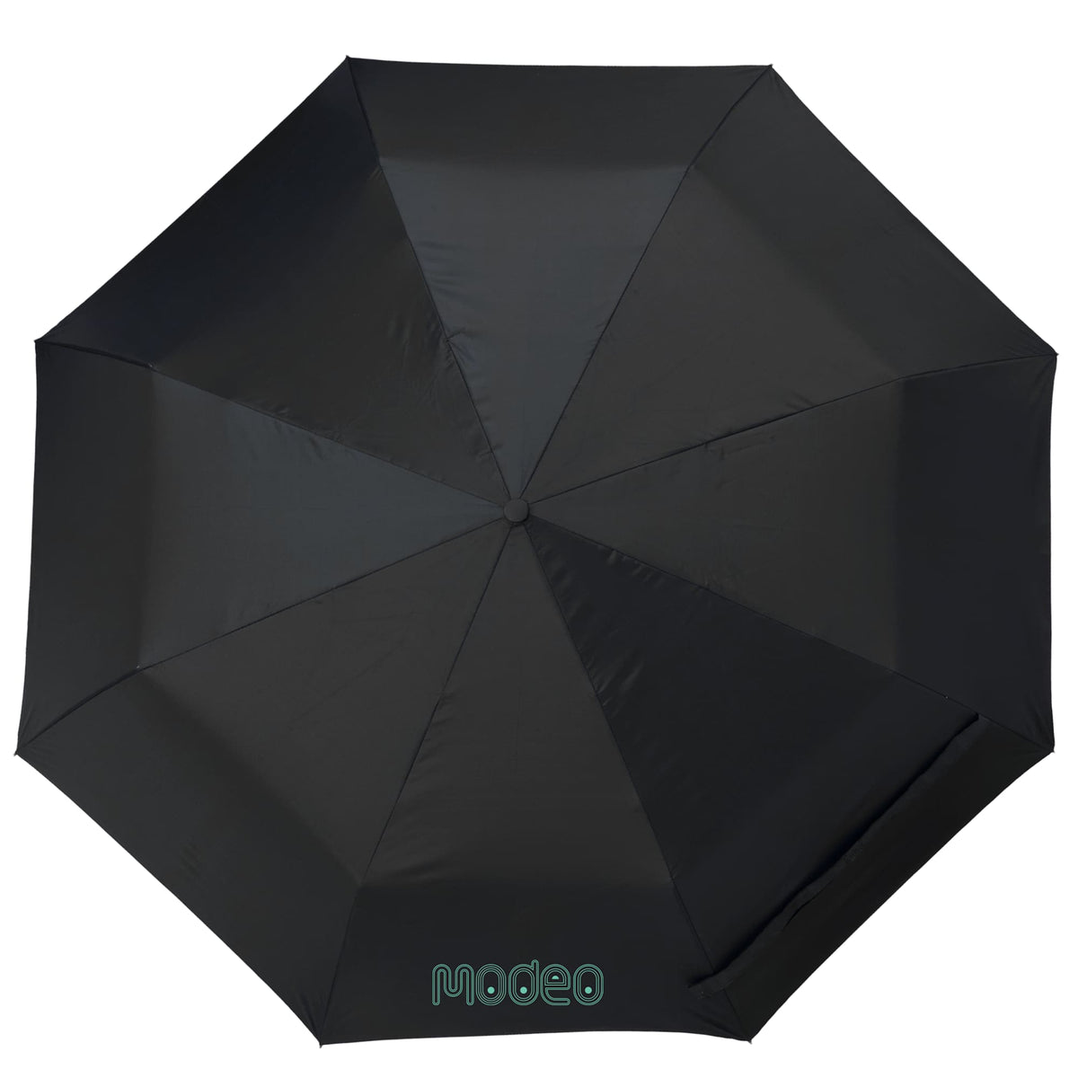 Folding Auto Open and Close Umbrella with Sleeve, 42 Inch Full Color - Black - Front