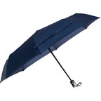 Folding Auto Open and Close Umbrella with Sleeve, 42 Inch Full Color - Navy - Right Angle 2